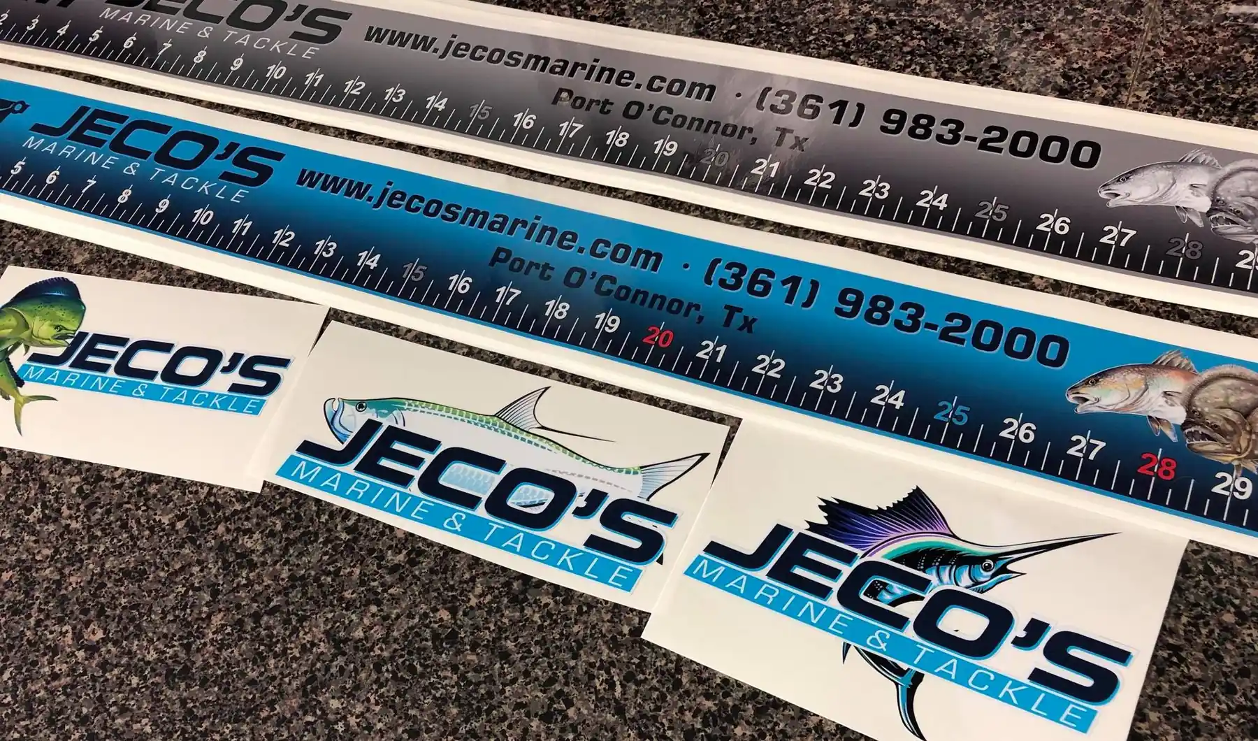 Custom cut vinyl decal detail