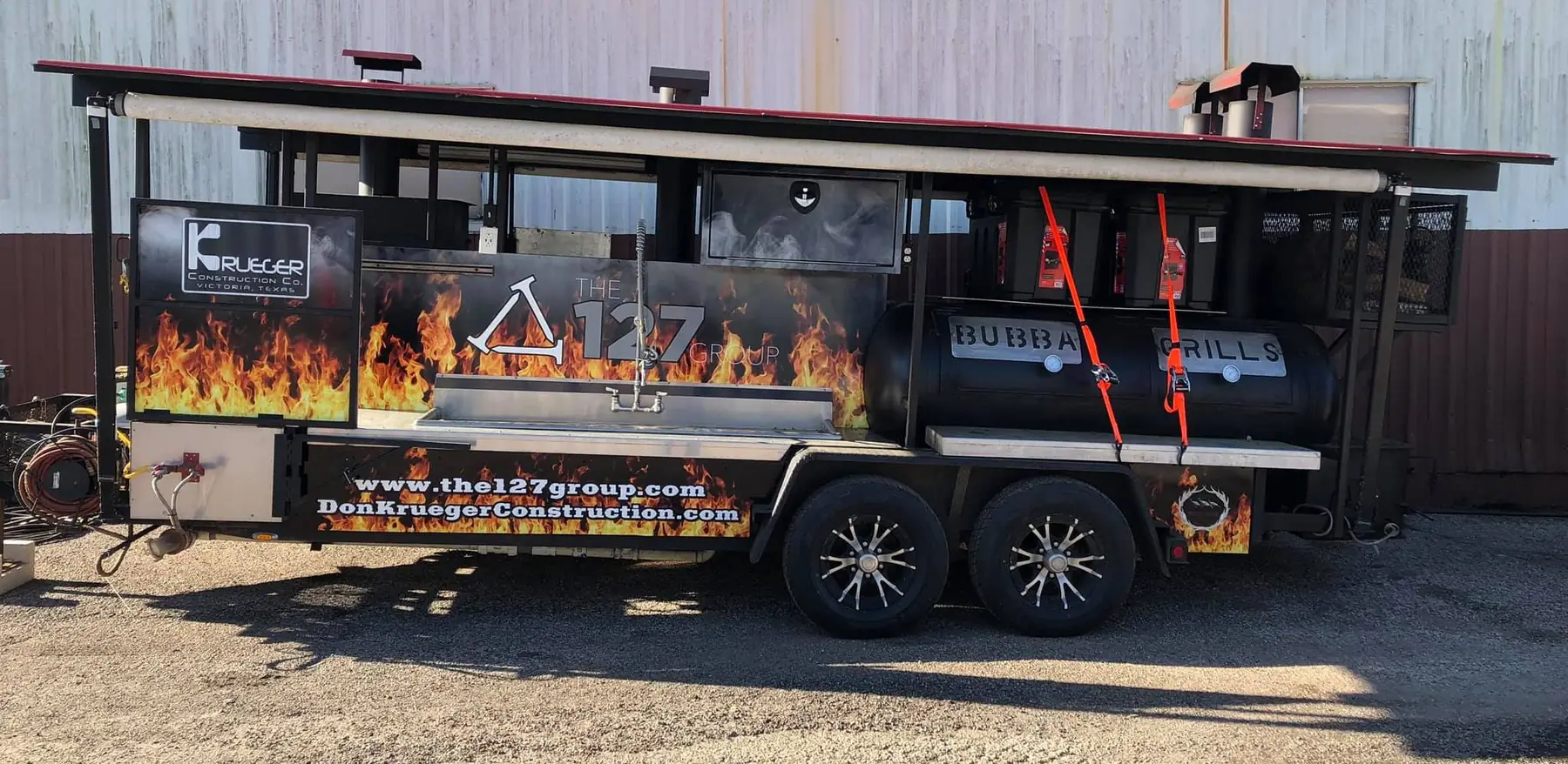 Wrapped utility work trailer for a South Texas business