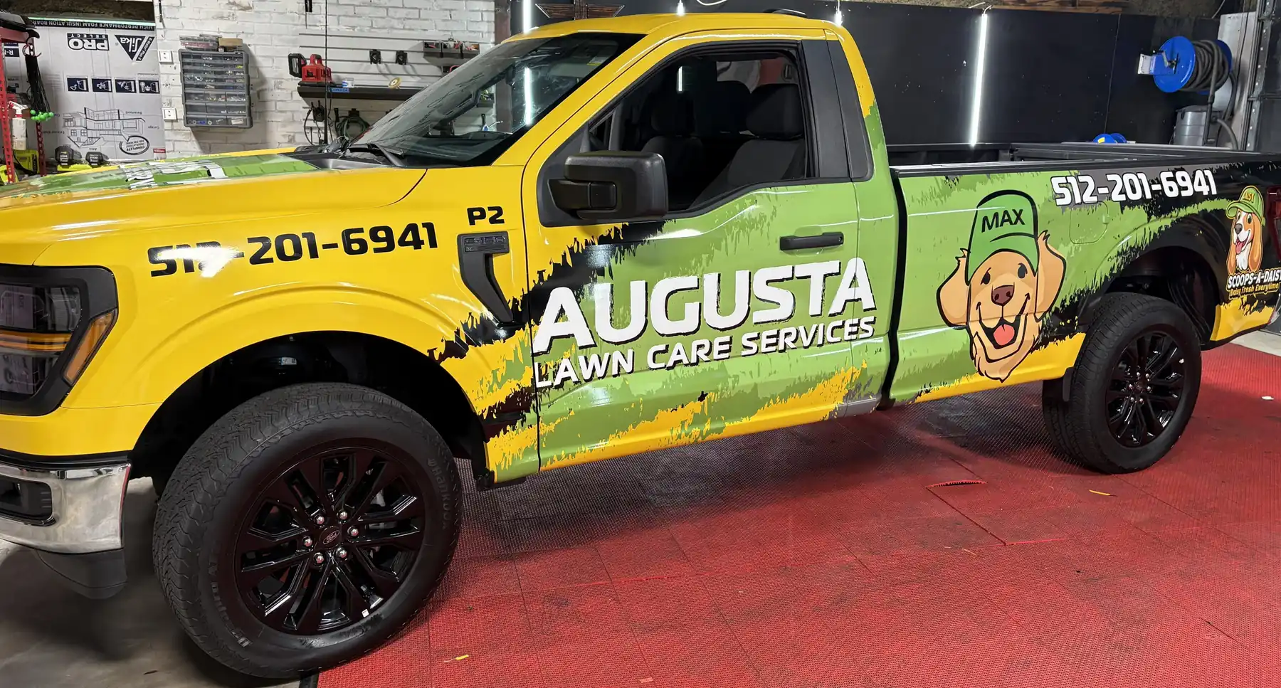 Wrapped service truck for a South Texas contractor